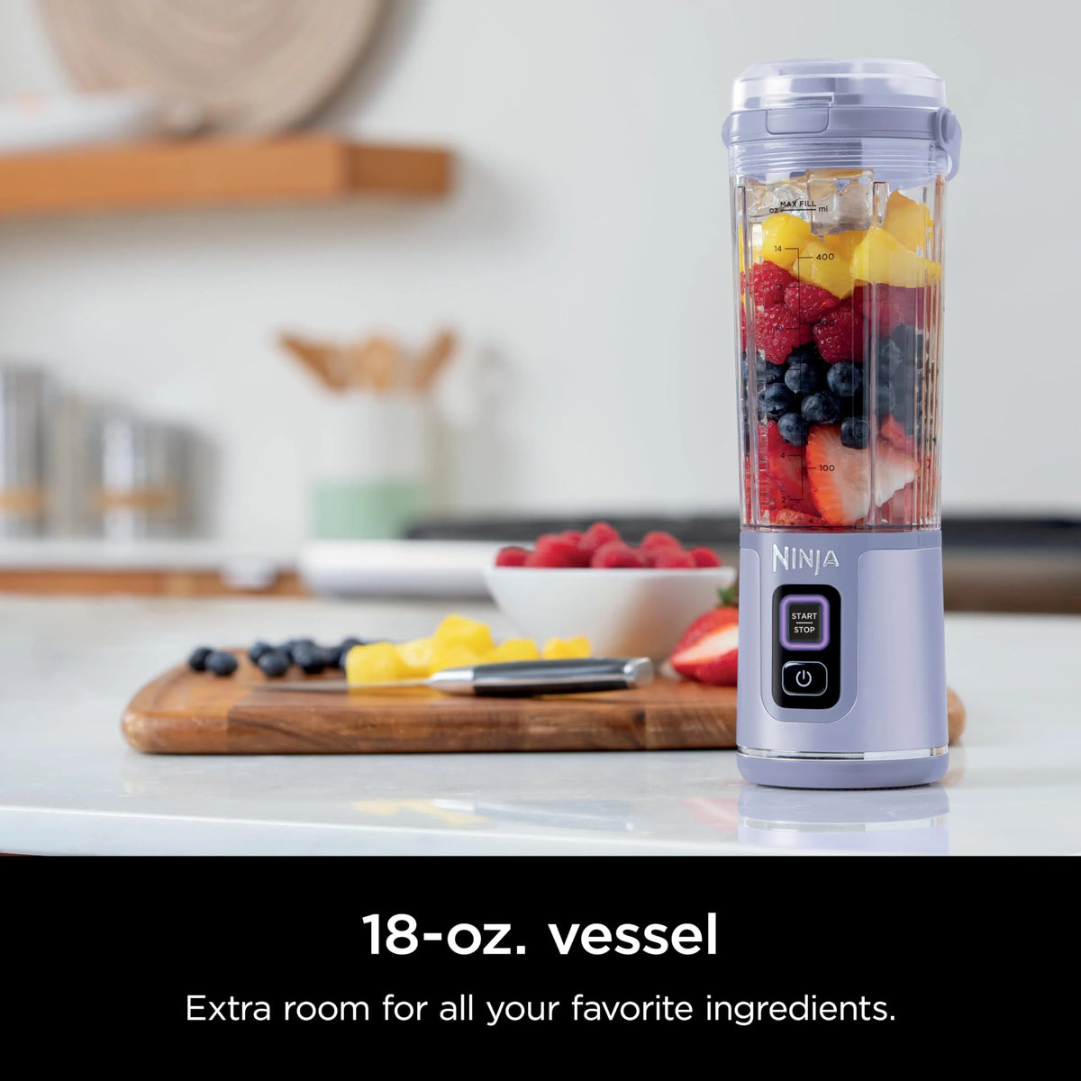 Ninja Blast Portable Blender, Cordless, 18oz. Vessel, Personal Blender for Shakes & Smoothies, BPA Free, Leakproof Lid & Sip Spout, USB-C Rechargeable, Dishwasher Safe Parts, Metallic Purple,