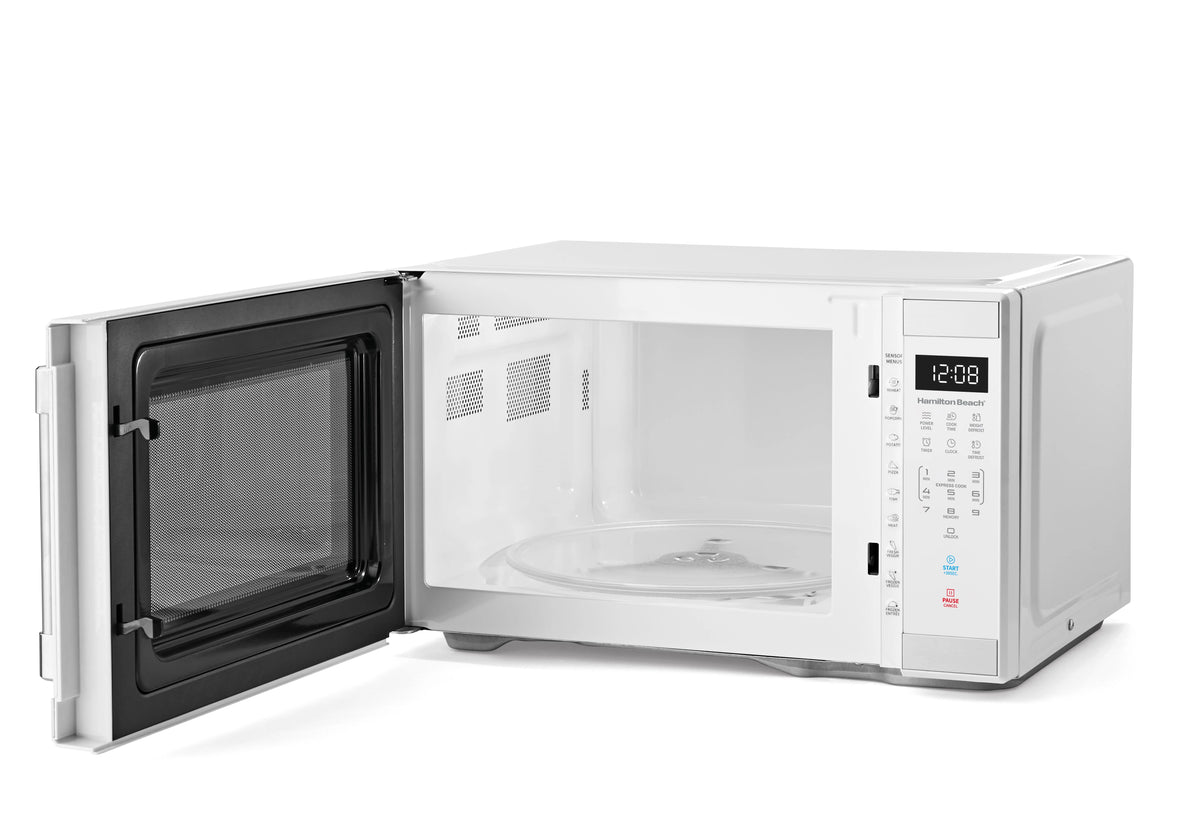 Hamilton Beach 1.1 cu ft Countertop Microwave Oven, Black and Stainless Steel