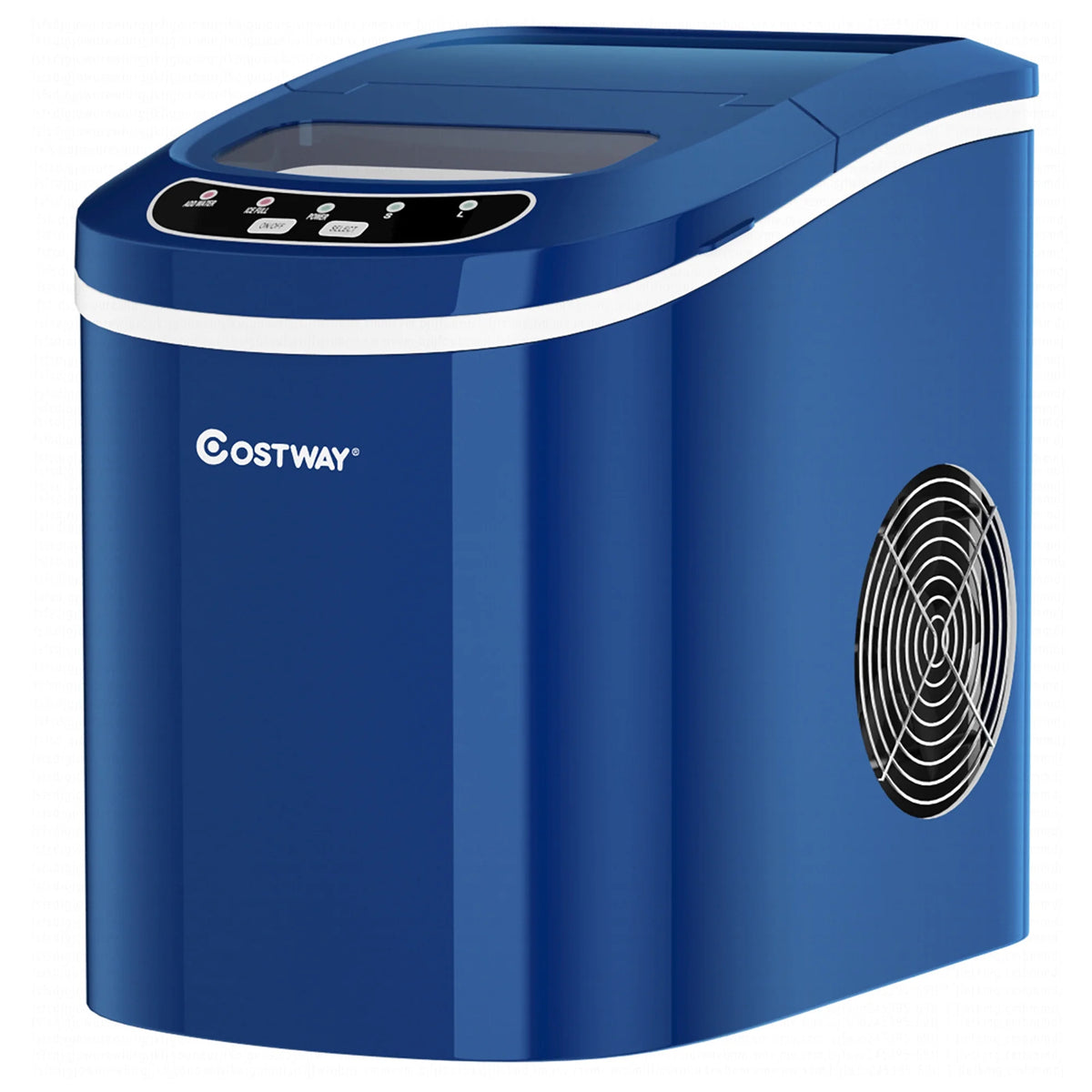 Costway Silver Portable Compact Electric Ice Maker Machine Mini Cube 26lb/Day