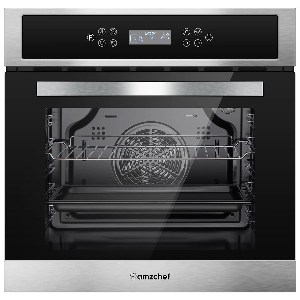 AMZCHEF Single Wall Oven 24" Built-in Electric Ovens