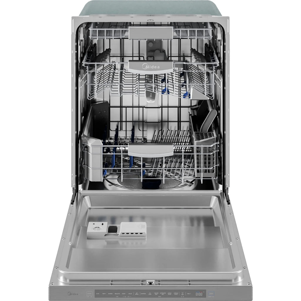 Midea Ultra-Quiet, Built-in dishwasher with Wi-Fi and Targeted Wash Zones, MDT24P5AST, Stainless Steel
