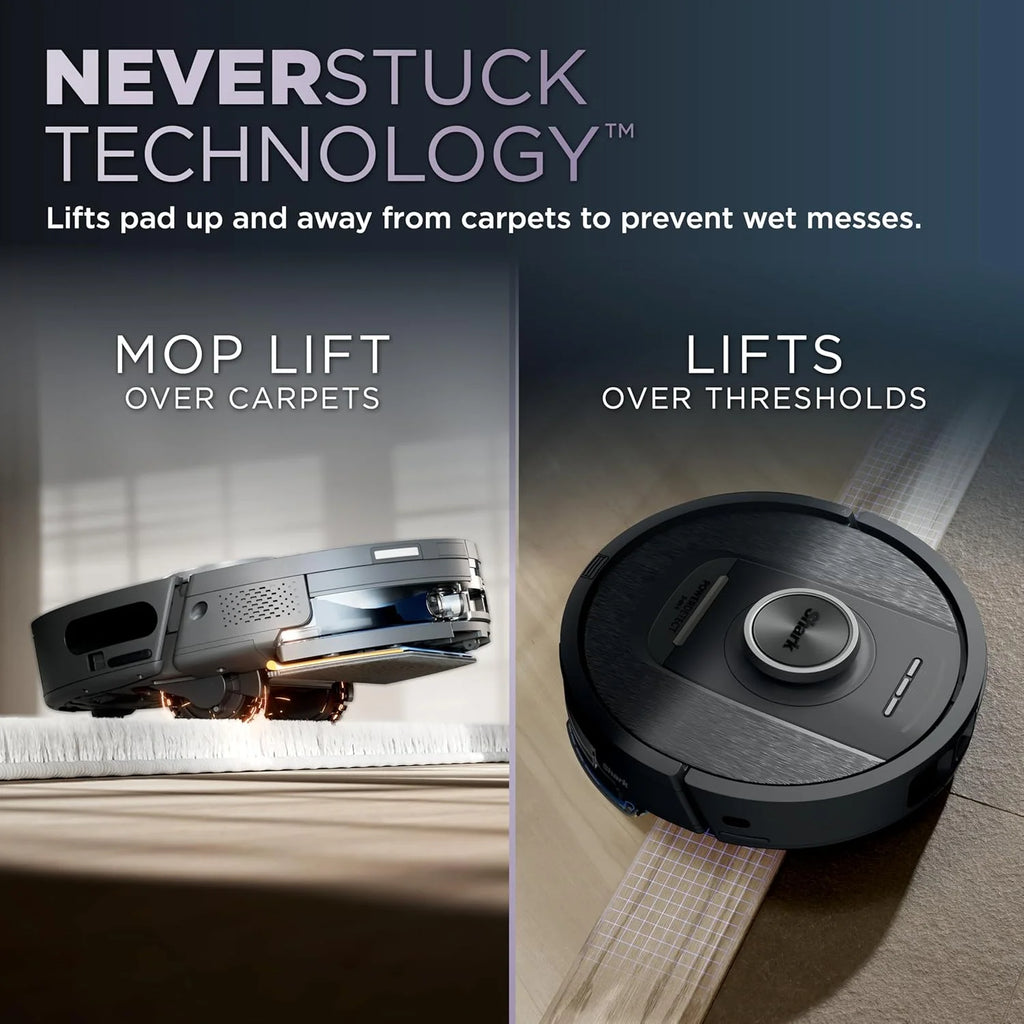 Shark PowerDetect? NeverTouch? Robot Vacuum and Mop, Self-Empty & Self-Refill, Bagless, 60-Day Debris Capacity HEPA Base, 30-Day Capacity Refill Tank, Pad Dry, RV2820YE