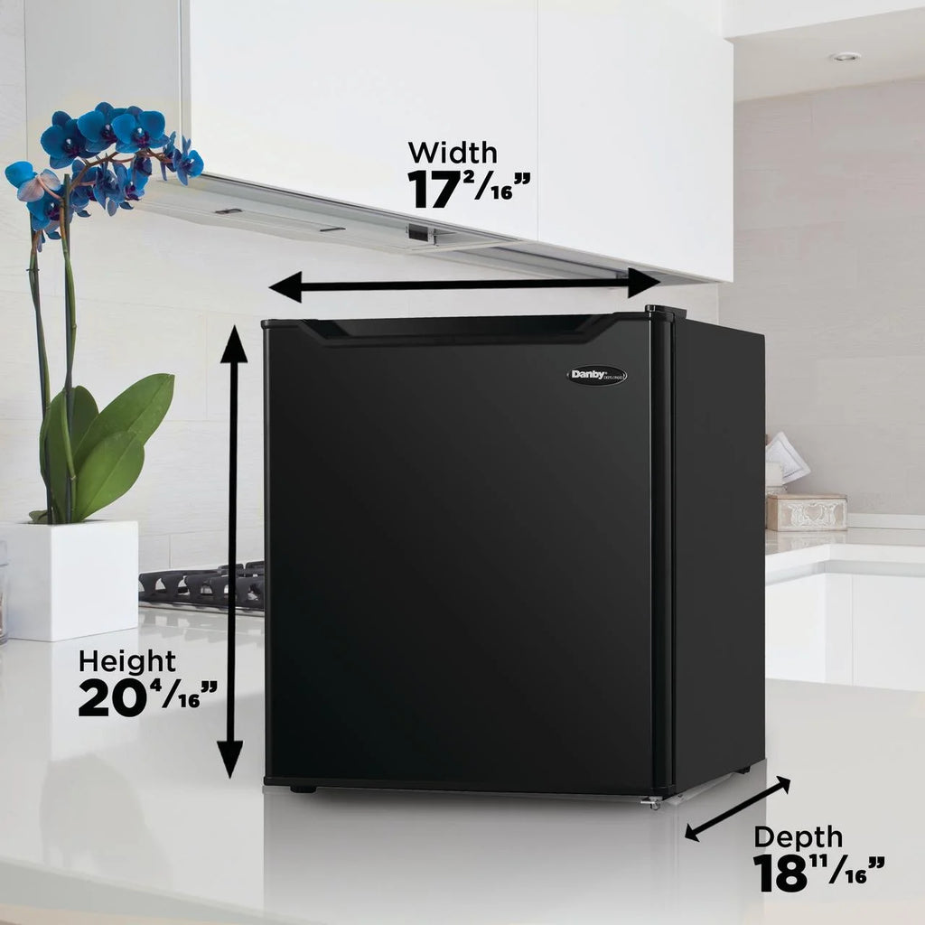 Danby Designer DAR016B1BM-6 1.6 Cu.ft. E-Star Rated Countertop Mini All Refrigerator, in Black