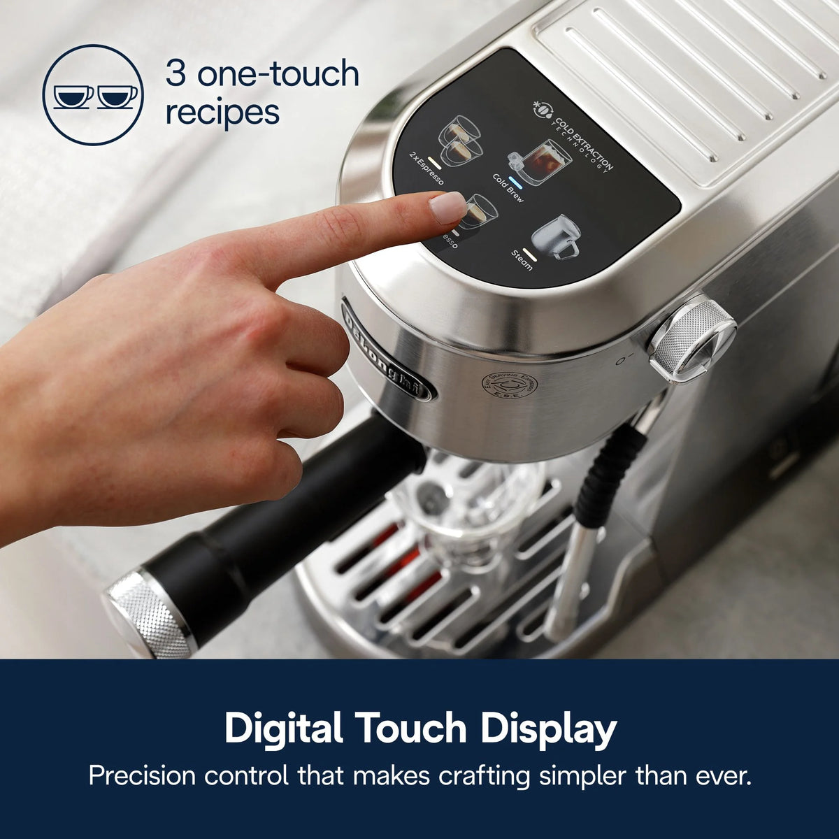 De’Longhi Dedica Duo Espresso Machine, Compact Size with Built in Frother for Latte Art, Brew Espresso, Cold Brew, Lattes & More, Stainless Steel