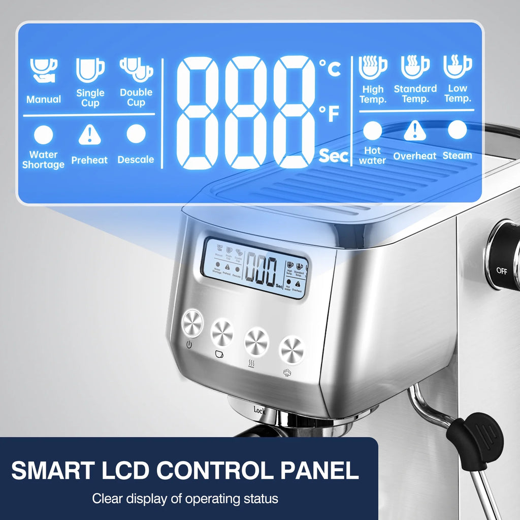 Sunmaki Espresso Machine High Pressure Professional Coffee Cappuccino for Espresso,Latte,Macchiato Maker