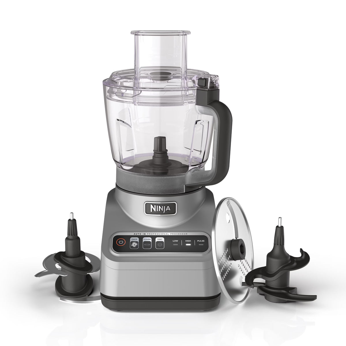 Restored Ninja® Professional Food Processor, 850 Watts, 9-Cup Capacity, Auto-iQ Preset Programs, BN600 (Refurbished)