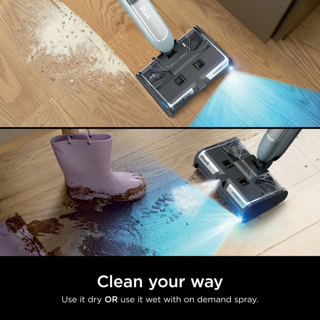 Open Box Shark?? HydroDuo with Dirt-Reveal Technology, Cordless, Hard Floor Cleaning System, Wet & Dry Debris Pickup, Mop & Scrubs All at Once, Hardwood, Tile, Laminate Floors, WW200