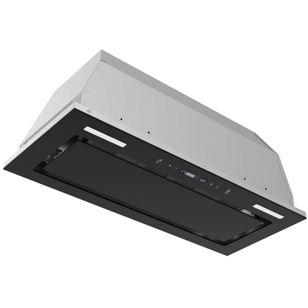 30 inch Built-in Insert Range Hood 900CFM Tempered Glass Kitchen Vent Hood