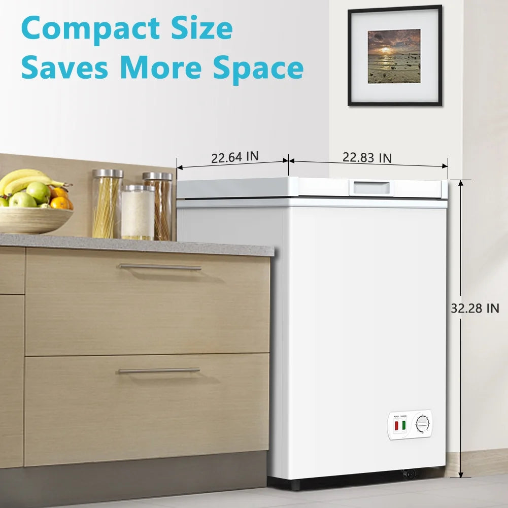 PRO CHOICE 3.8 cu ft Compact Chest Freezer, White