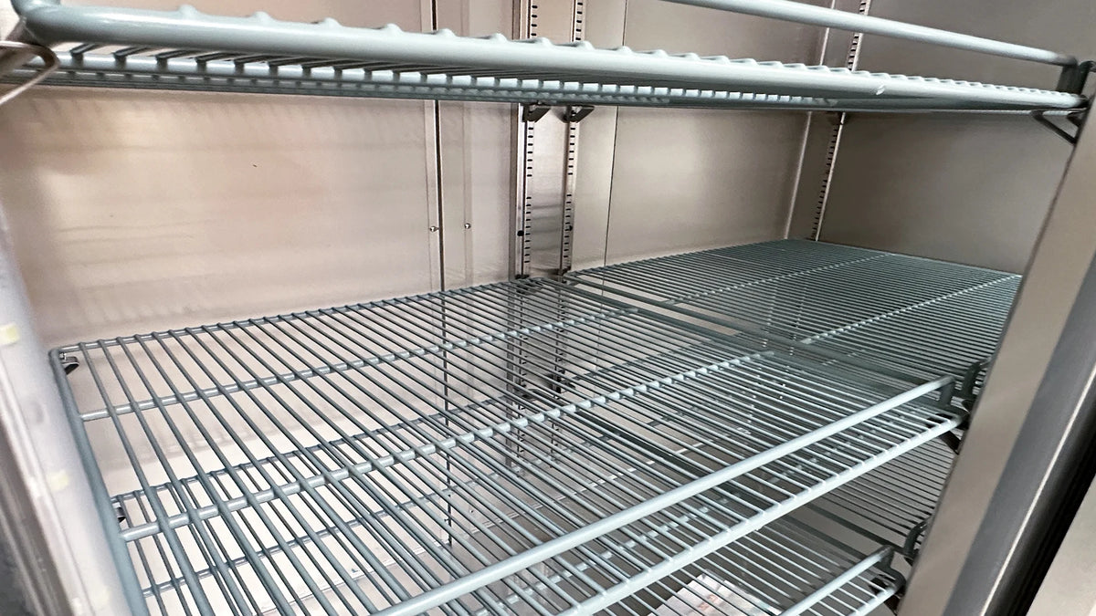 54 in. Commercial Freezer, Upright Reach-In Freezer 47 Cu.Ft. Stainless Steel, Auto-Defrost 2-Glass Door Freezer, NSF ETL