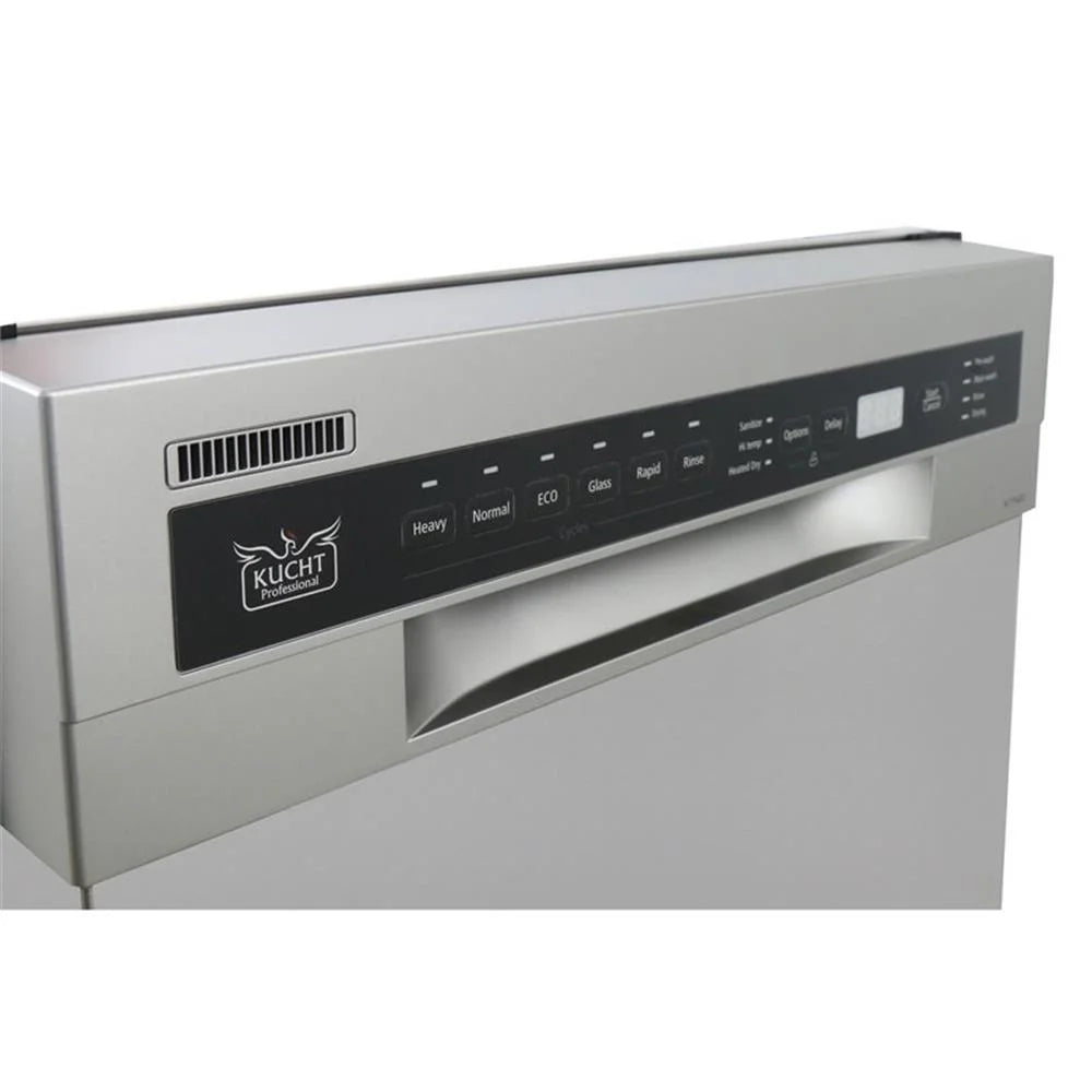 Pemberly Row 18" Stainless Steel Front Control Dishwashers in Silver