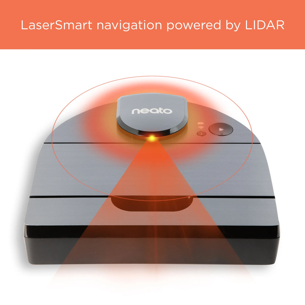 Open Box Neato D10 Intelligent Robot Vacuum Wi-Fi Connected with LIDAR Navigation in Silver