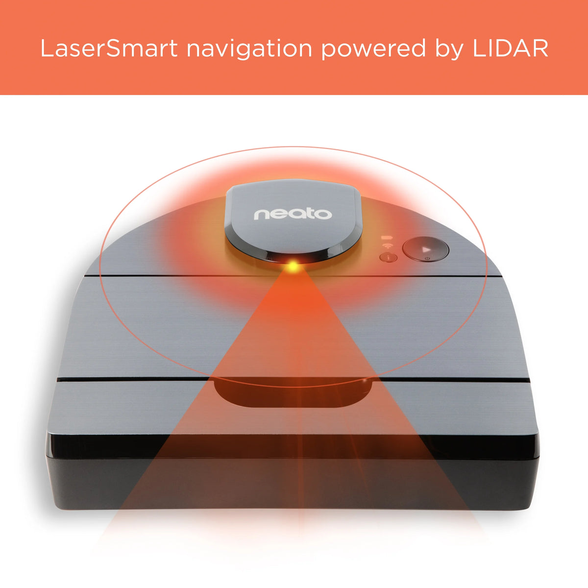 Open Box Neato D10 Intelligent Robot Vacuum Wi-Fi Connected with LIDAR Navigation in Silver