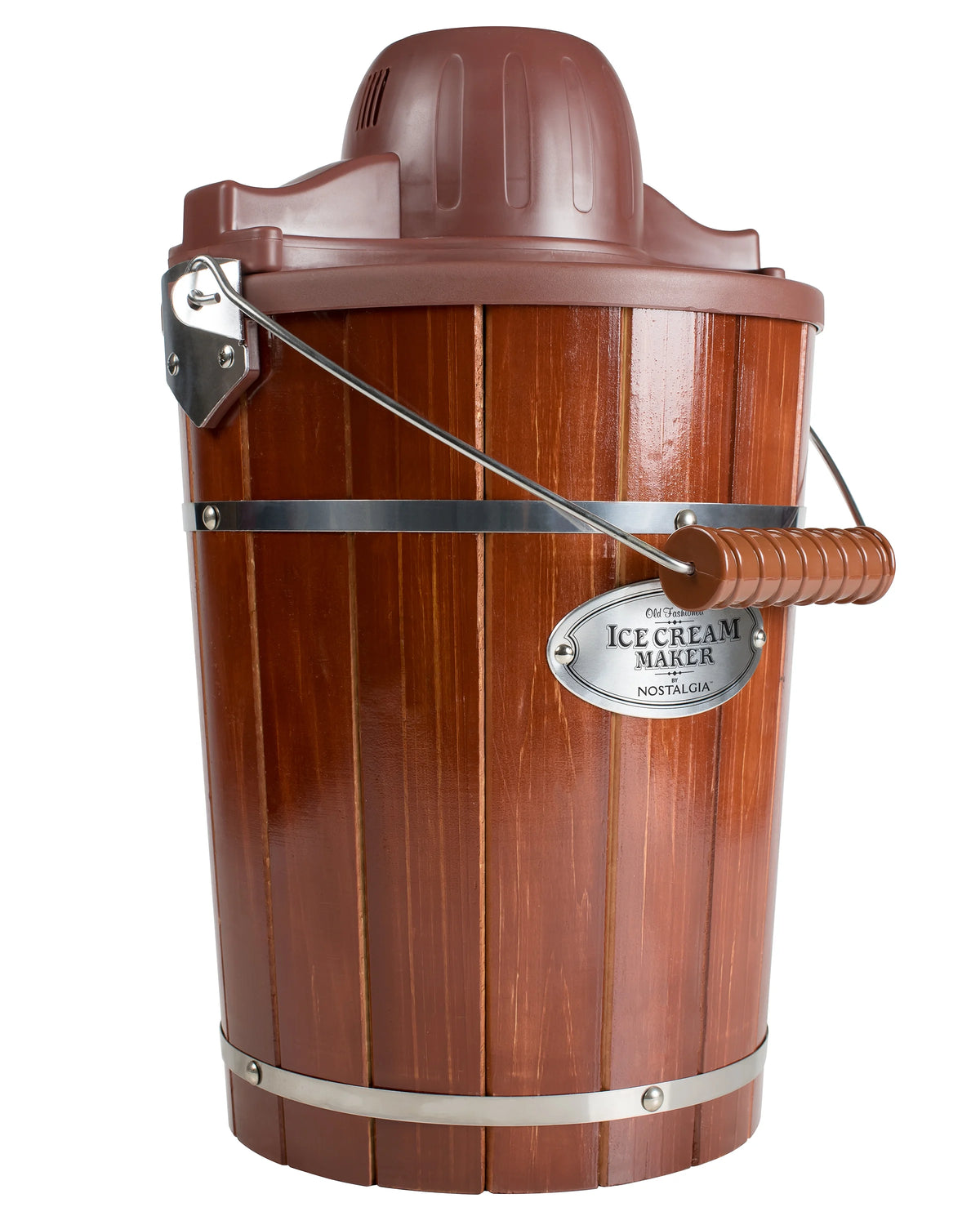 Nostalgia 6-Quart Wood Bucket Ice Cream Maker