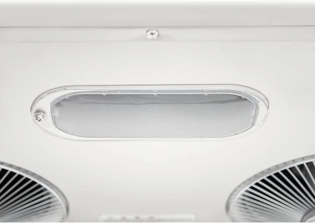 Pacific Kitchen Vent Hood AC3000BS �C 30 Inch Under Cabinet Range Hood �C Filterless Modern Stainless Steel Hood Vent with 900 CFM Suction, Dual Fans, LED Touch Controls and Auto-Clean Function