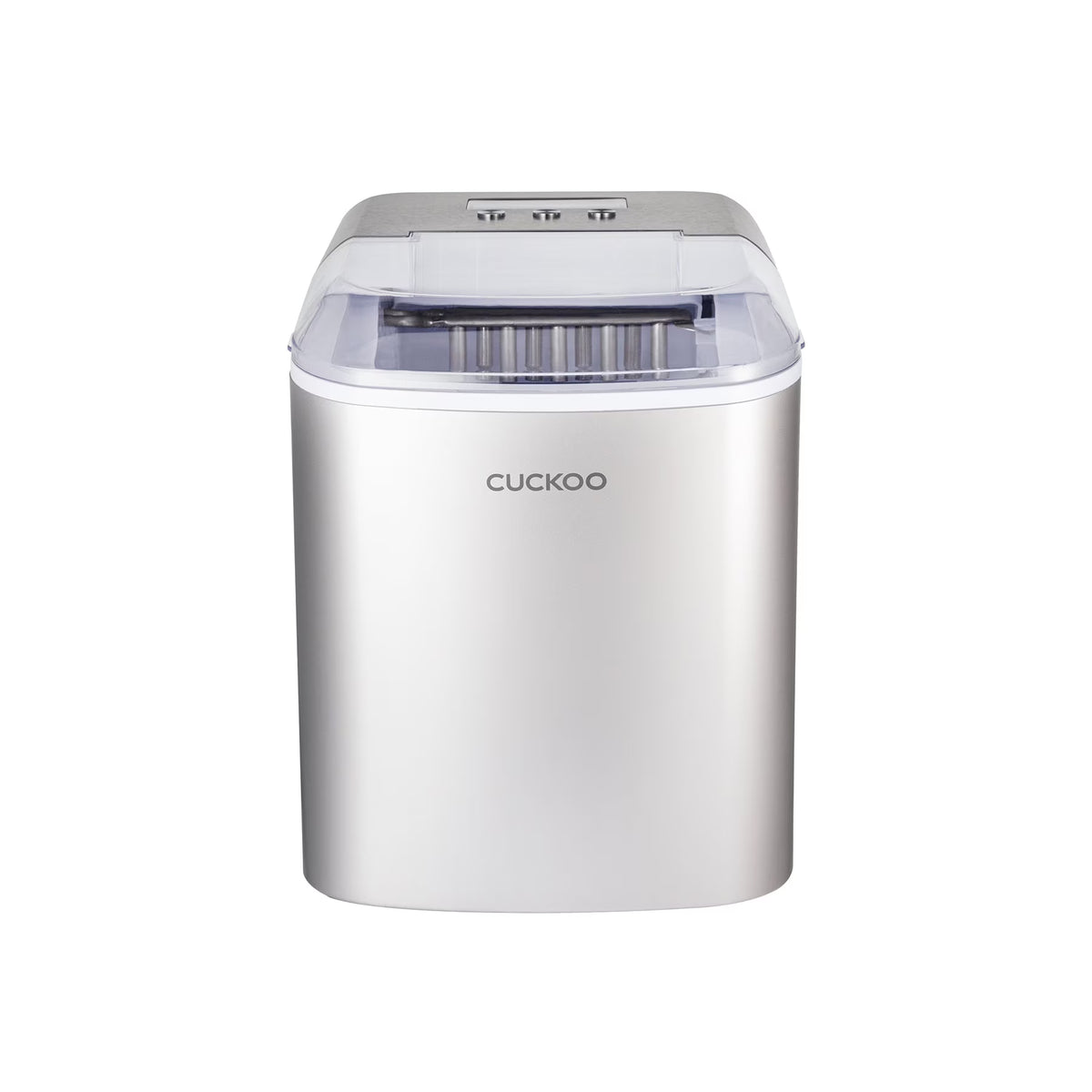 CUCKOO CIM-AS09M10S Portable Countertop Ice Maker Machine Stainless Steel, 20lb a Day, Fast Ice Production, Auto Clean, 2-Size Settings, Stainless Steel