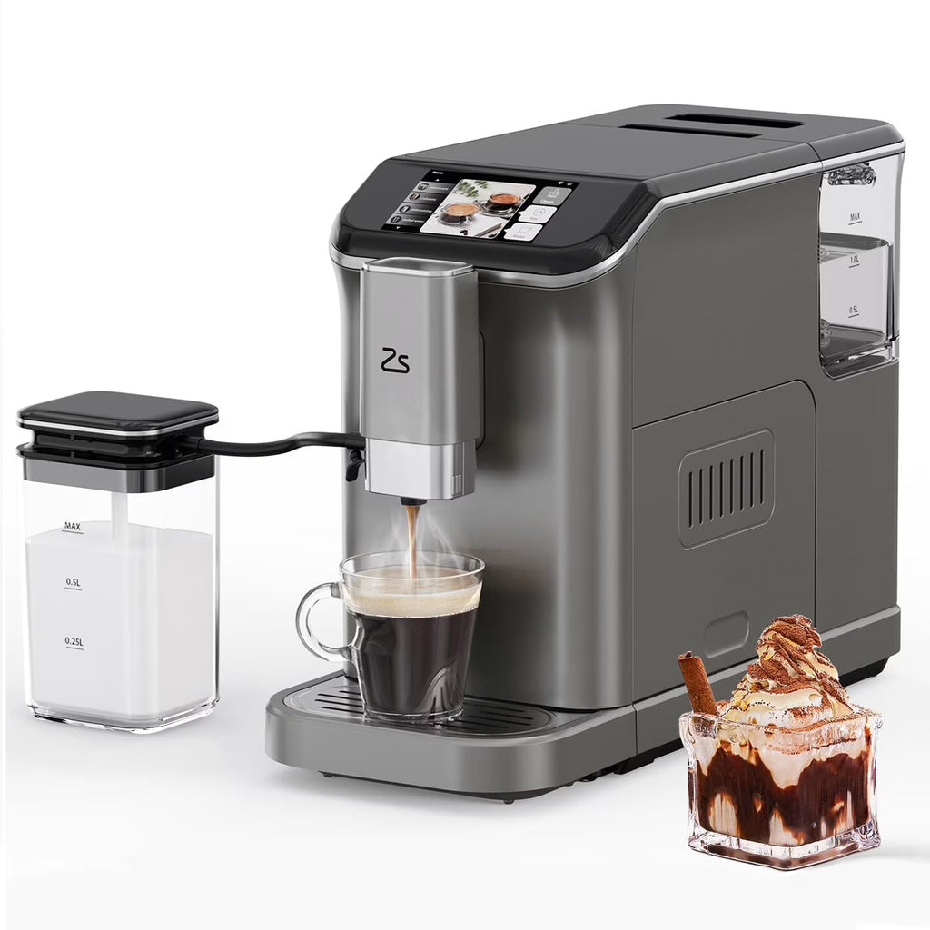 Soonbuy Fully Automatic Espresso Machine 20 Bar, With Milk Frother Steam Wand,Gold