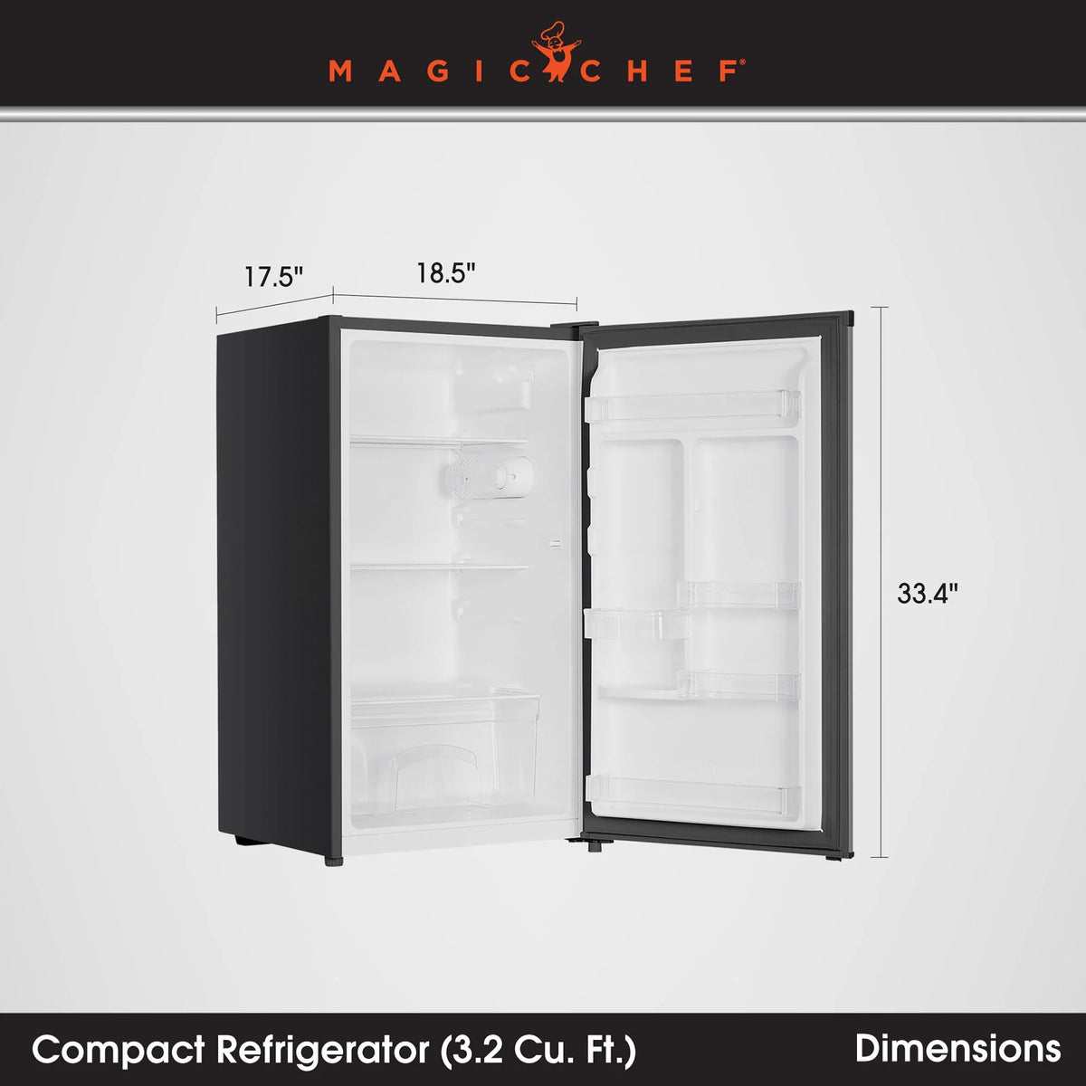 Magic Chef 3.2 cu. ft. Refrigerator in Black
