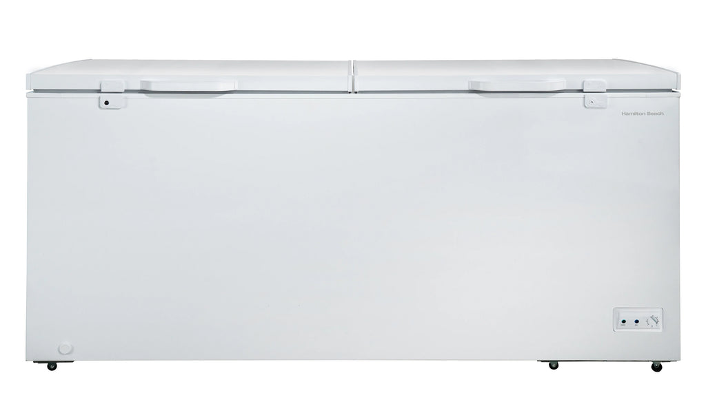 Hamilton Beach 25 Cu. Ft. Chest Freezer, 2 Doors, Garage Ready, White