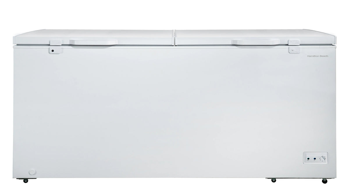 Hamilton Beach 25 Cu. Ft. Chest Freezer, 2 Doors, Garage Ready, White