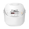 CUCHEN CRM-G0601WUS | Micom Rice Cooker 6 Cup (Uncooked) and Warmer | Direct Touch control | Nonstick Inner Pot | Delay Timer | White