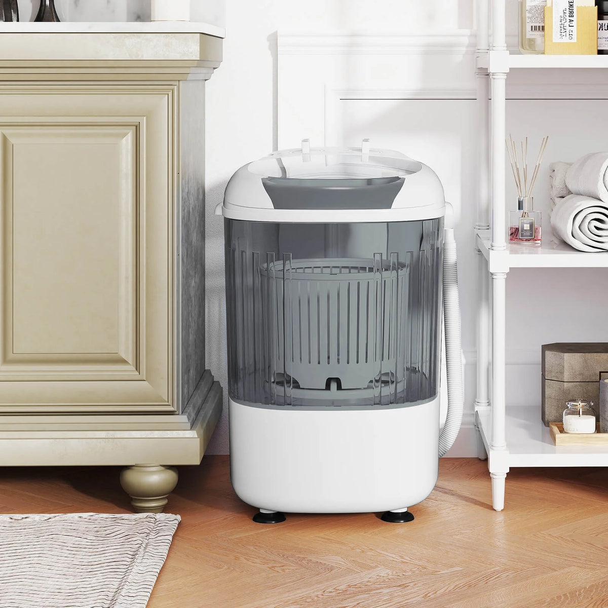 Costway Portable Washing Machine 5.5 lbs Mini Top Load Washer with Removable Spin-Dry Tub Blue