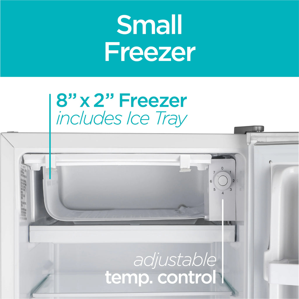 BLACK+DECKER BCRK32B Compact Refrigerator & Mini Fridge with Freezer, 3.2 cu. ft., Black