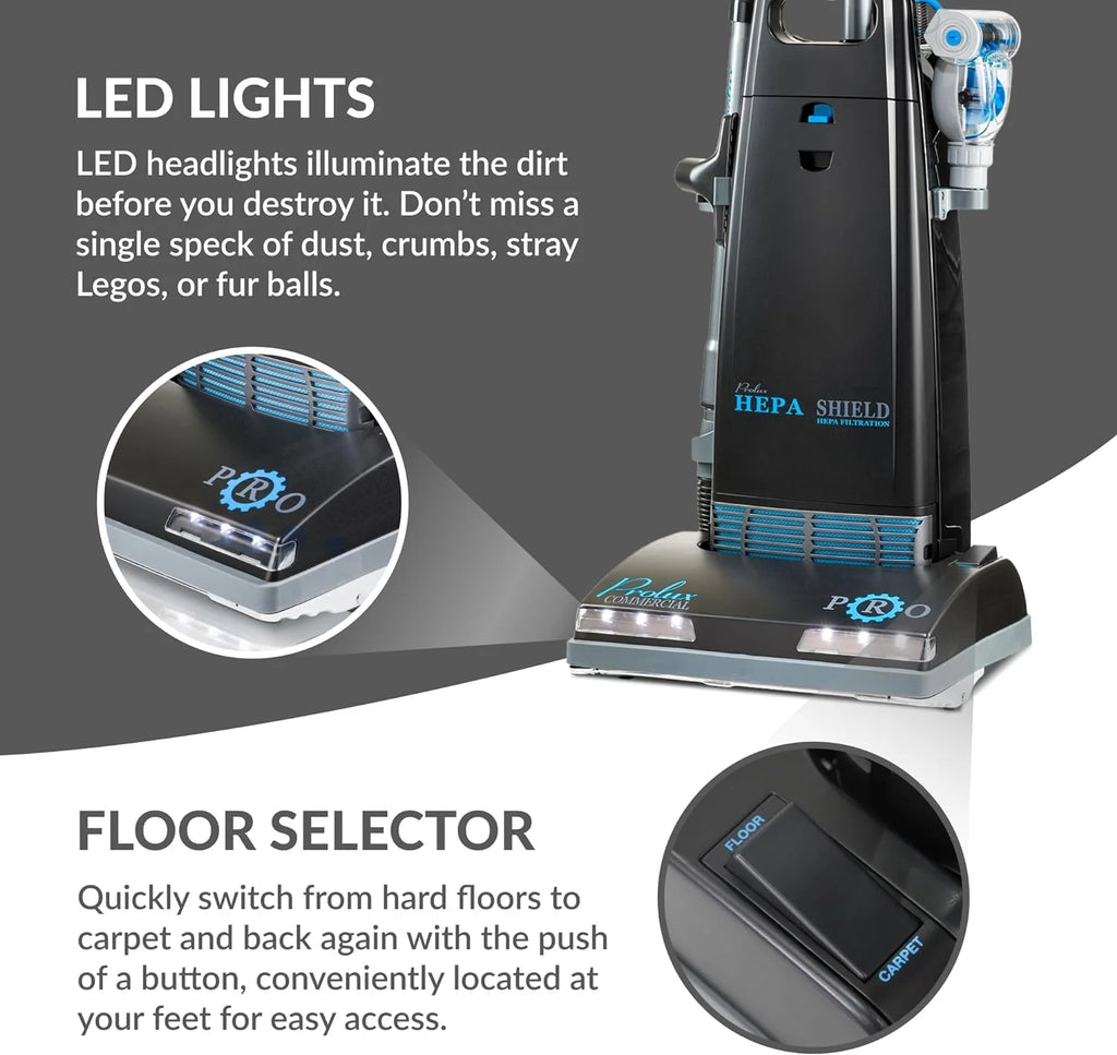 Prolux 8000 Commercial Upright Vacuum with Sealed HEPA Filtration
