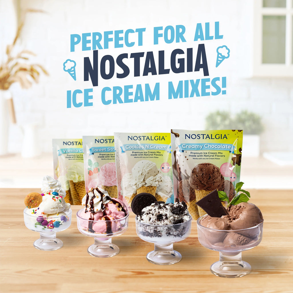 Nostalgia 2-Quart Electric Ice Cream Maker �C Make Homemade Ice Cream, Gelato, Sorbet & Frozen Yogurt �C No Salt/Ice Needed, Digital Controls, Mix-In Chute & Freezing Gel Canister �C Stainless Steel