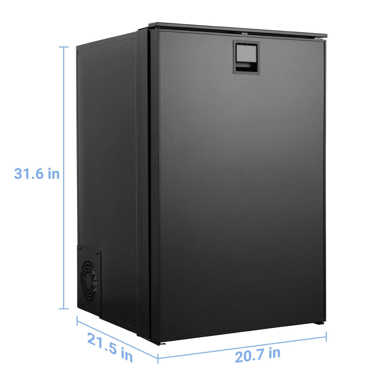 Smad 3.8 Cu ft 12/24V RV Refrigerator 110L DC Compact Portable Fridge with Freezer