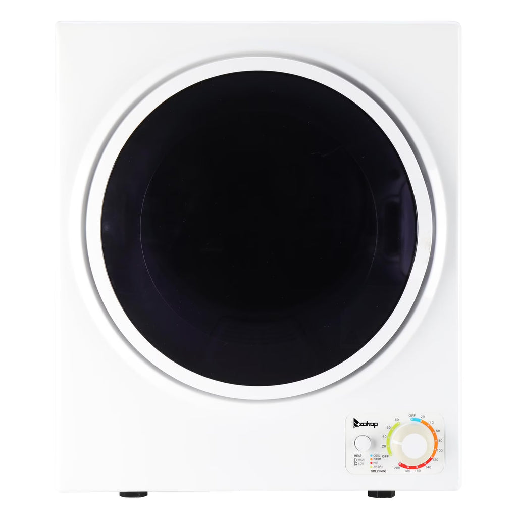 Zimtown 1.6 cu ft 110 V White Electric Compact Clothes Dryer