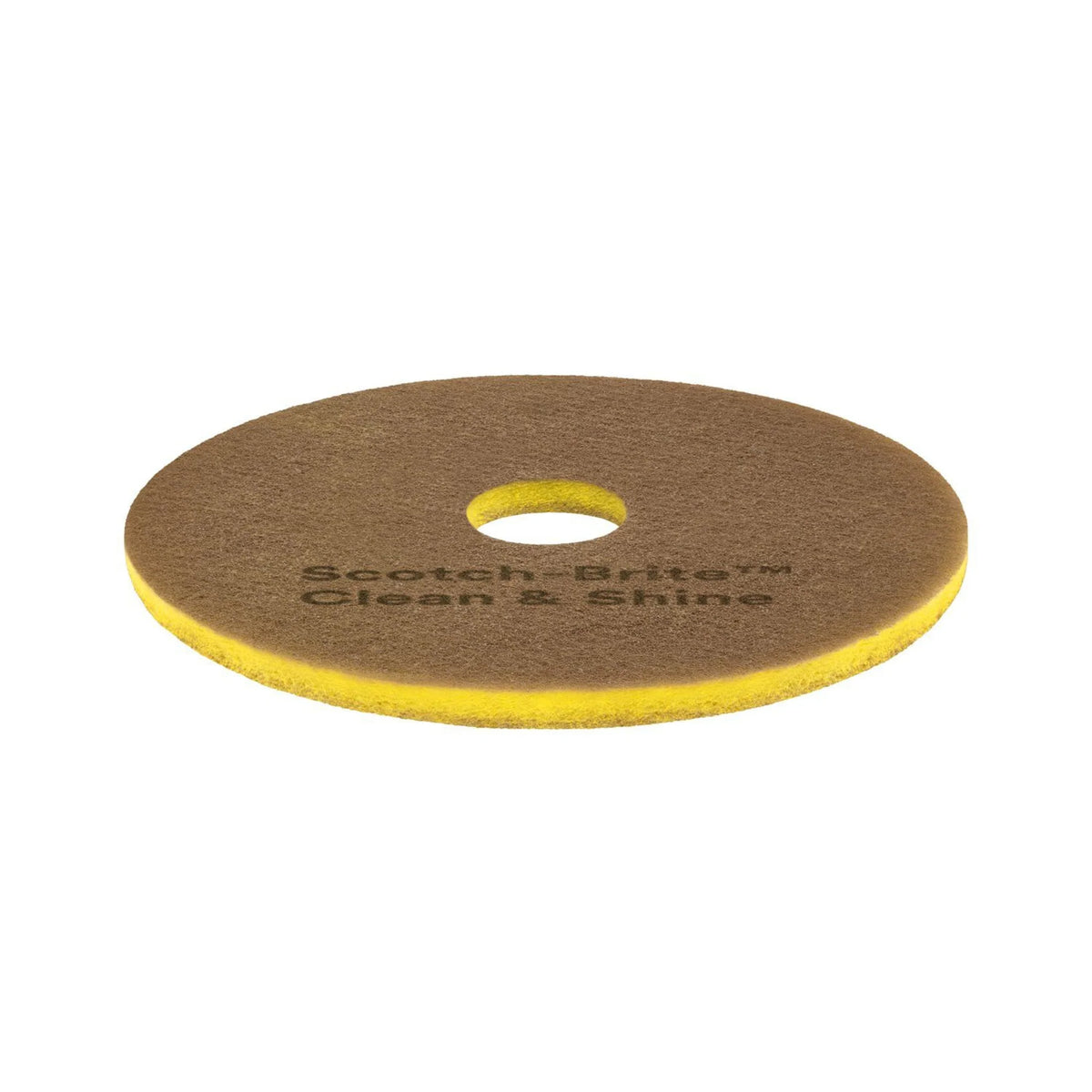 Scotch-Brite? Clean & Shine Floor Pads, 13", Yellow/Gold, Case Of 5