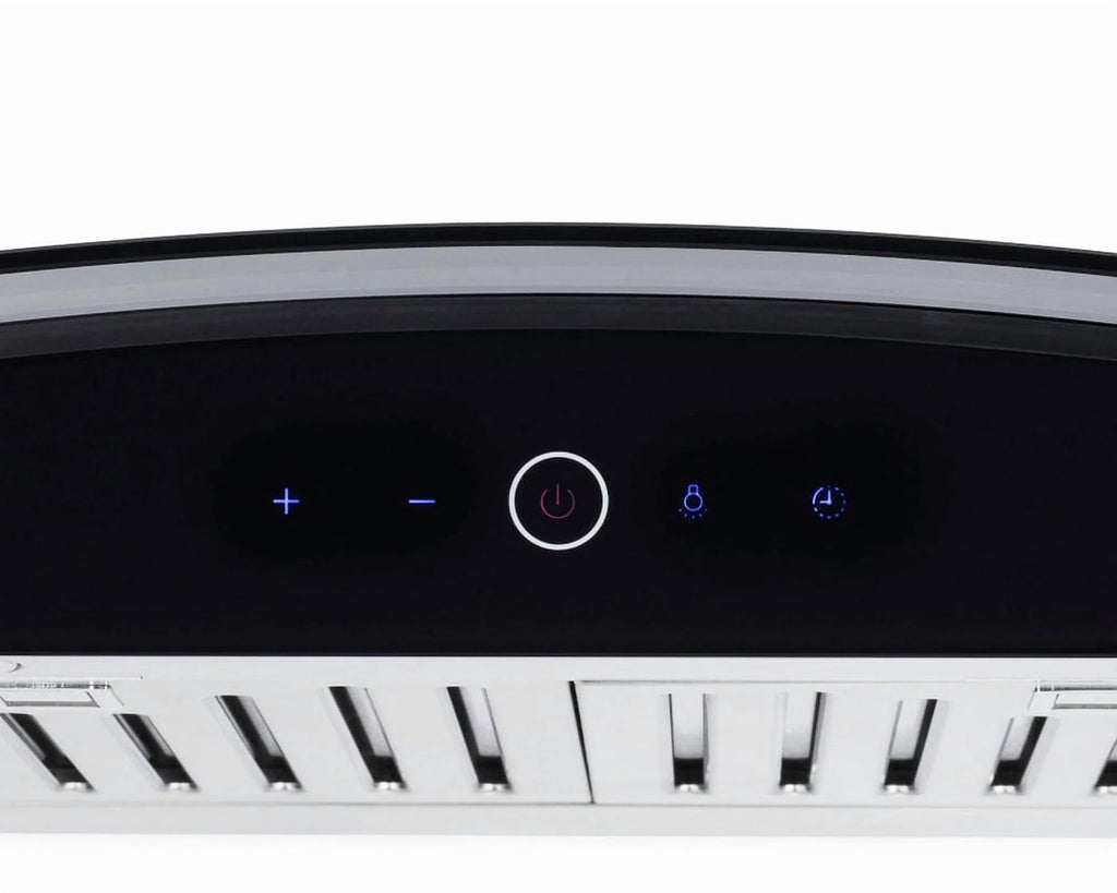 Hauslane|Chef Series WM-639 30-inch Wall Mounted Range Hood | Contemporary Design Professional Suction | Dishwasher Safe Baffle Filters, 3 Speed Settings, Touch Control Panel