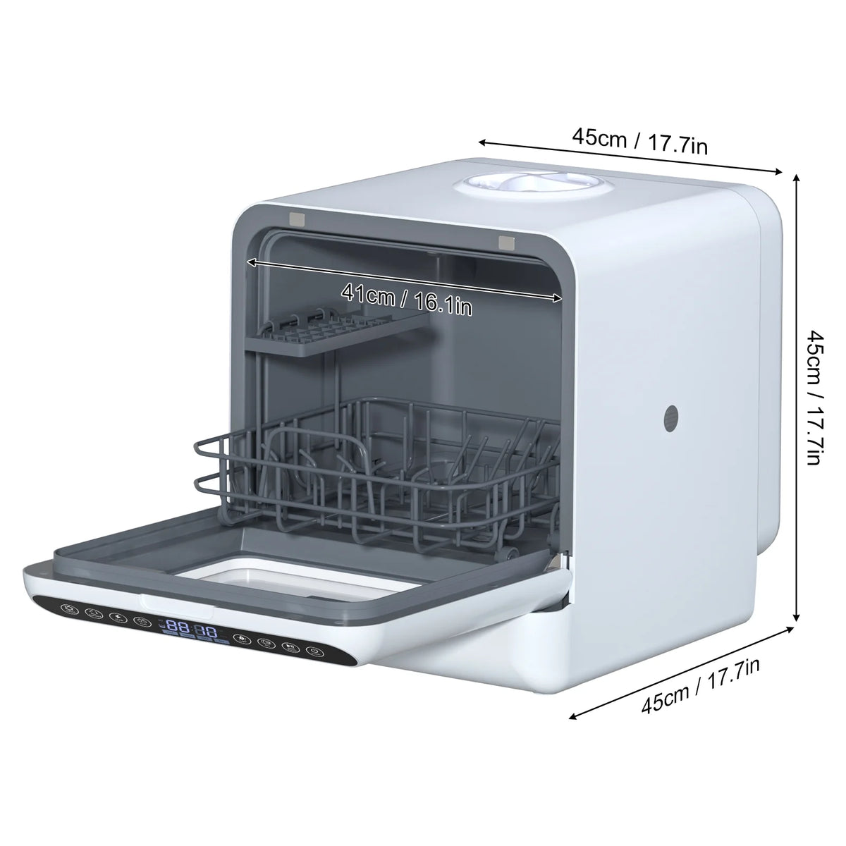Leadrop Portable Countertop Dishwasher, 2-Tier Rack Mini Dishwasher with 5L Water Tank Multifunctional Dish washer with 5 Place Settings, 3-Spray Arm and Air-Dry Function