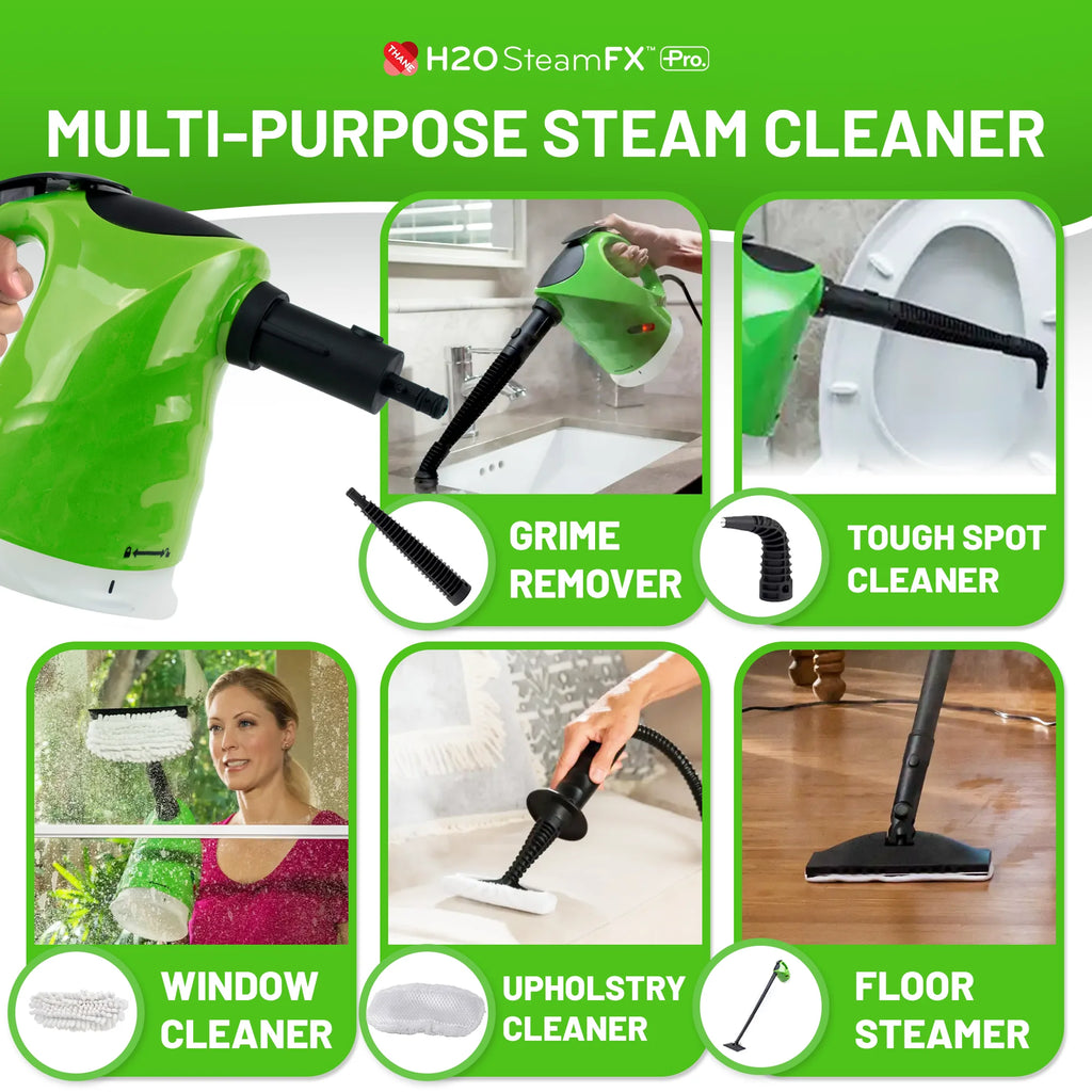 H2O STEAMFX PRO Outdoor Handheld Steam Cleaner, 2-in-1 Handheld & Floor Steam Cleaner