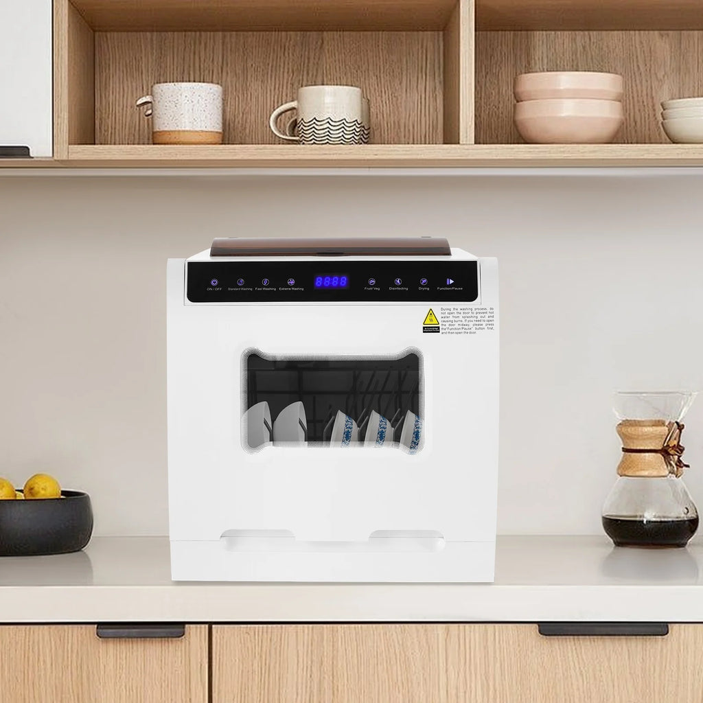 User-Friendly Dishwasher, Touchscreen Control with Visual Window, Top-Load Design with Sunken Handle, Easy for Elderly Users