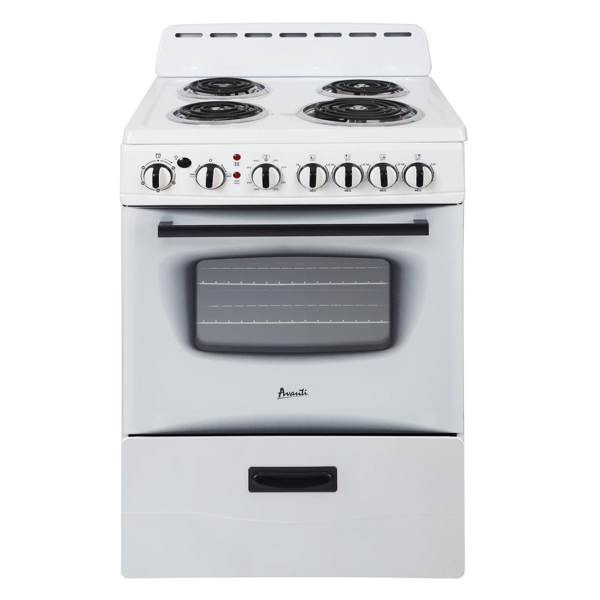 Avanti 24 Inch 2.6 cu ft Double Oven Electric Range in Black