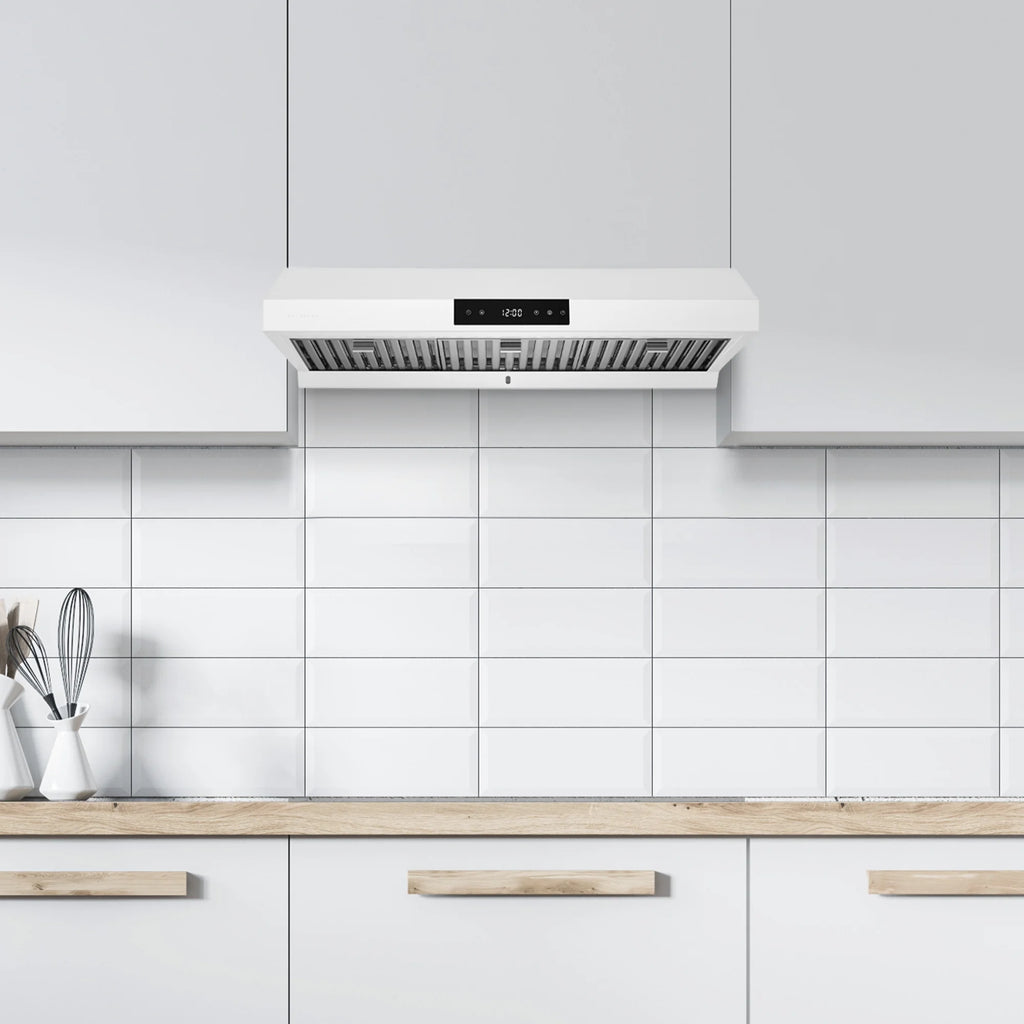 Hauslane | Chef Series 36" PS18 Under Cabinet Range Hood, Stainless Steel | Pro Performance | Contemporary Design, Touch Screen, Dishwasher Safe Baffle Filters, LED Lamps, 3-Way Venting