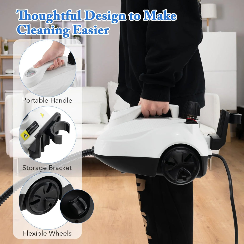 Multipurpose Steam Cleaner 1800W Portable Household Steamer with 61 oz Tank