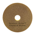 Scotch-Brite? Clean & Shine Floor Pads, 13", Yellow/Gold, Case Of 5
