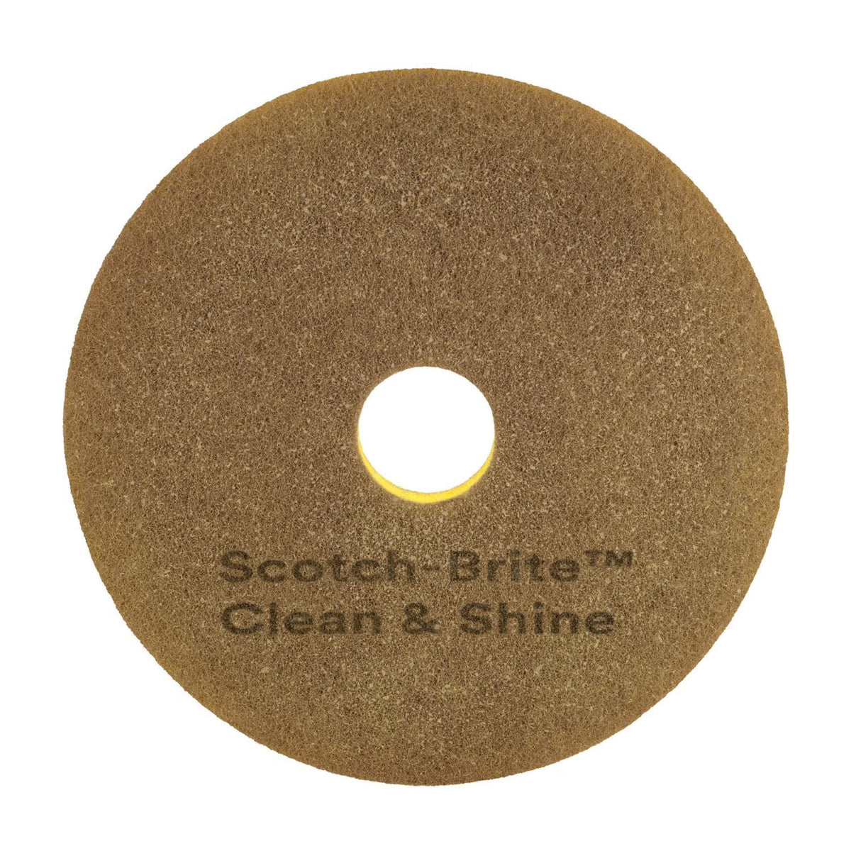 Scotch-Brite? Clean & Shine Floor Pads, 13", Yellow/Gold, Case Of 5