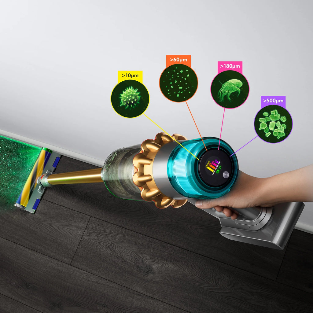 Restored Premium Dyson V15 Detect Vacuum | Iron/Gold (Refurbished)