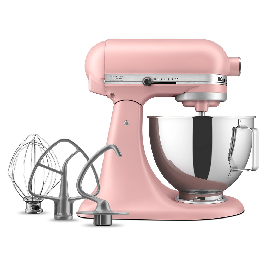 KitchenAid Deluxe Series 4.5 Quart Tilt-Head Stand Mixer with Stainless Bowl, Contour Silver, KSM97CU