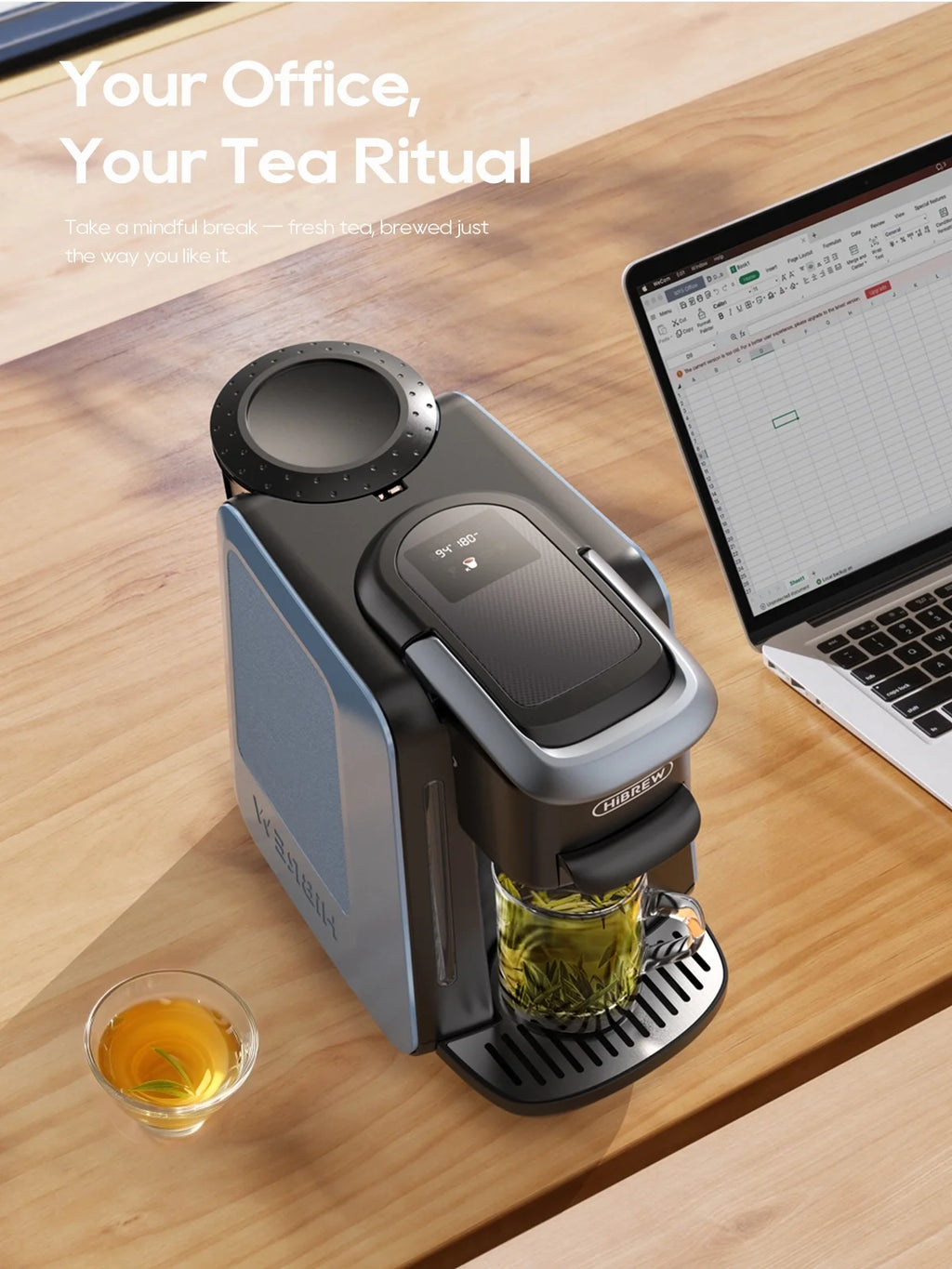 HiBREW 6-in-1 Capsule Coffee Maker & Espresso Machine �C Multi-Compatible, Hot/Cold Brew, 9 Temp Settings H6