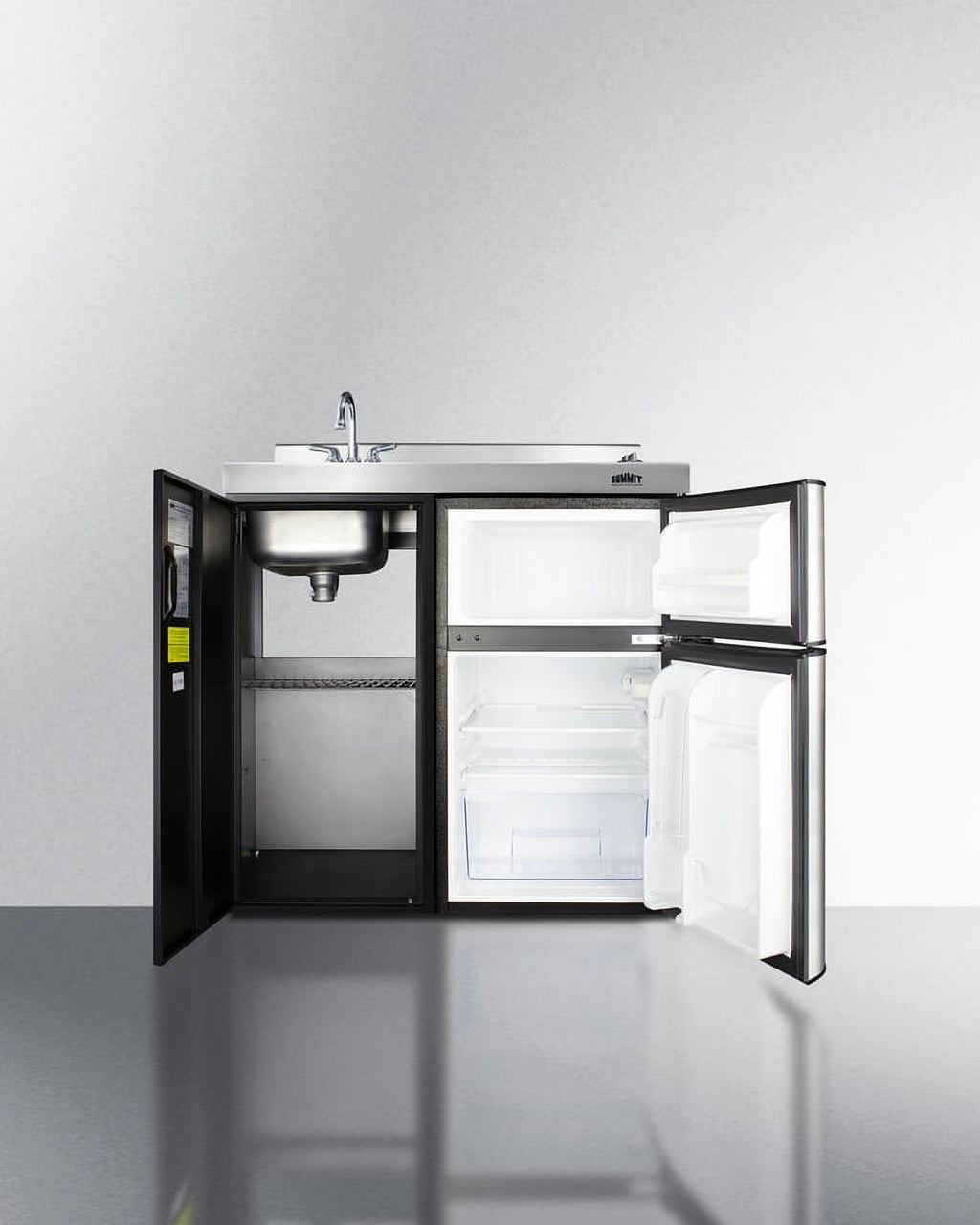 36" Wide All-In-One Kitchenette, Glass Burners