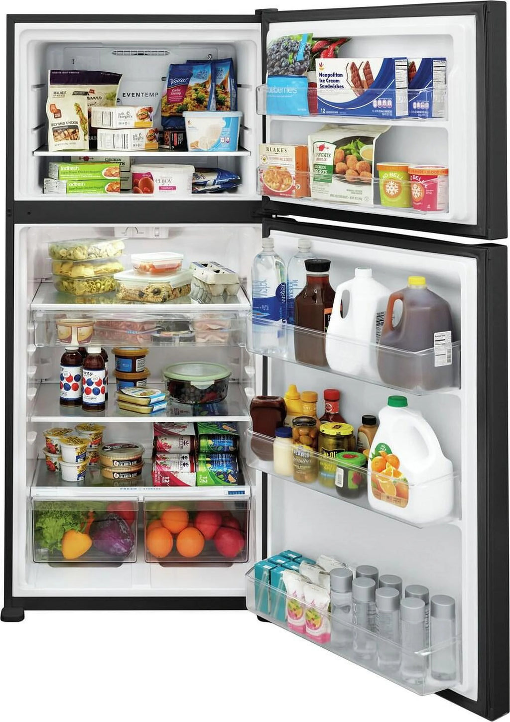 Frigidaire FFTR2045VB 20 Cu Ft Garage Ready Top-Freezer Refrigerator, Black
