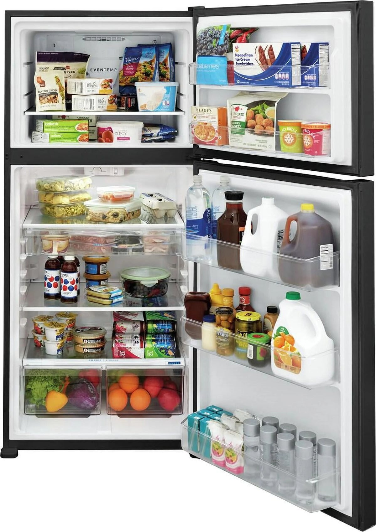 Frigidaire FFTR2045VB 20 Cu Ft Garage Ready Top-Freezer Refrigerator, Black