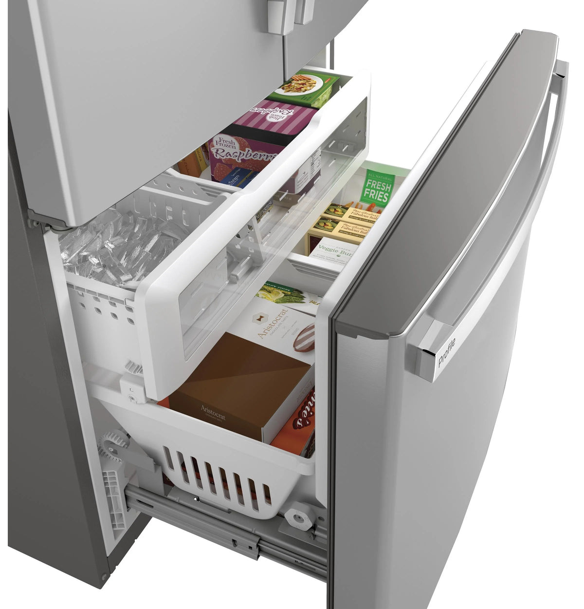Ge Profile Pwe23k 36" Wide 23.1 Cu. Ft. Counter Depth French Door Refrigerator - Stainless