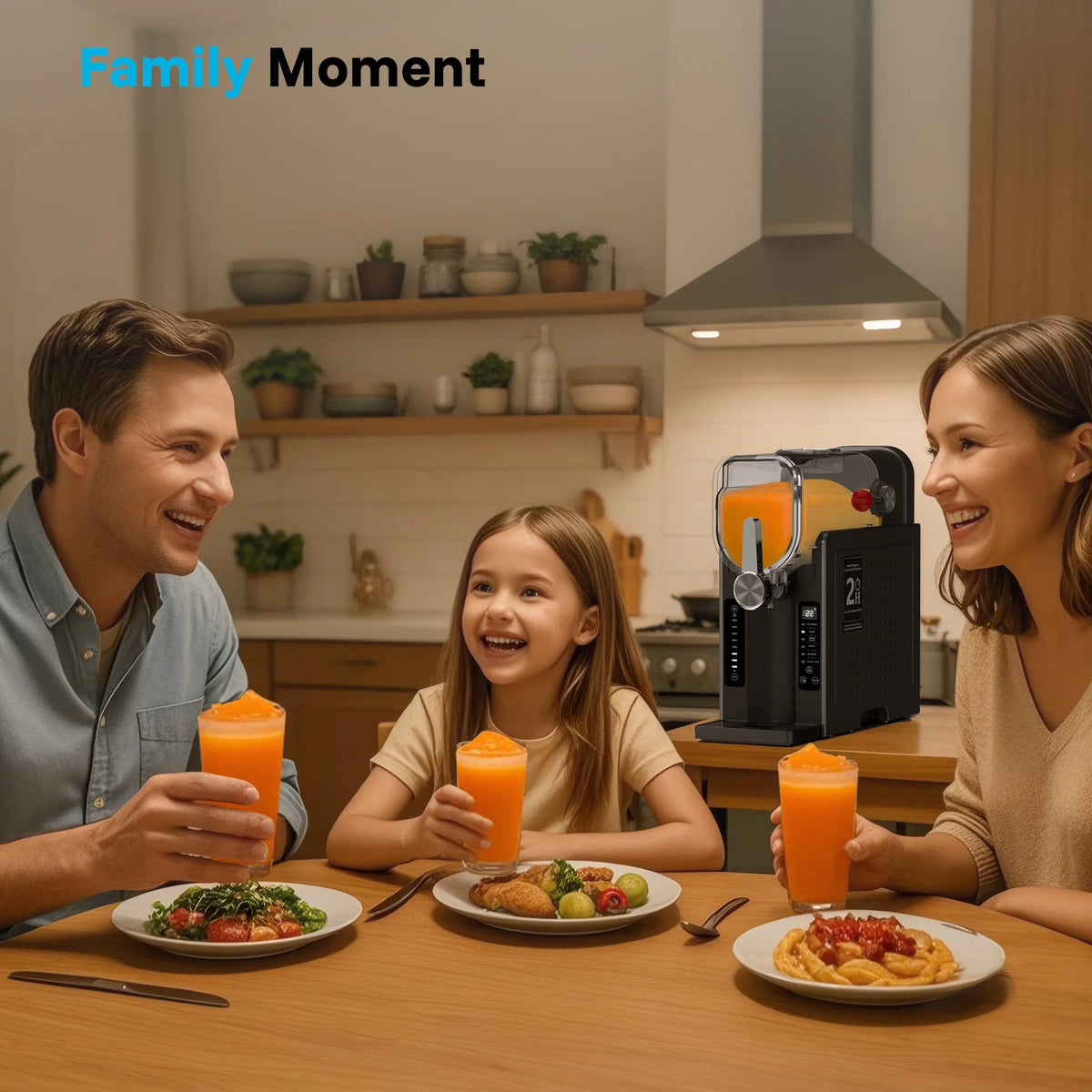 Flamemore Slushie Machine for Home with Self-Cleaning, No Ice Needed, 6 Preset Settings Frozen Drink Maker, 12h Delay Start, 200w