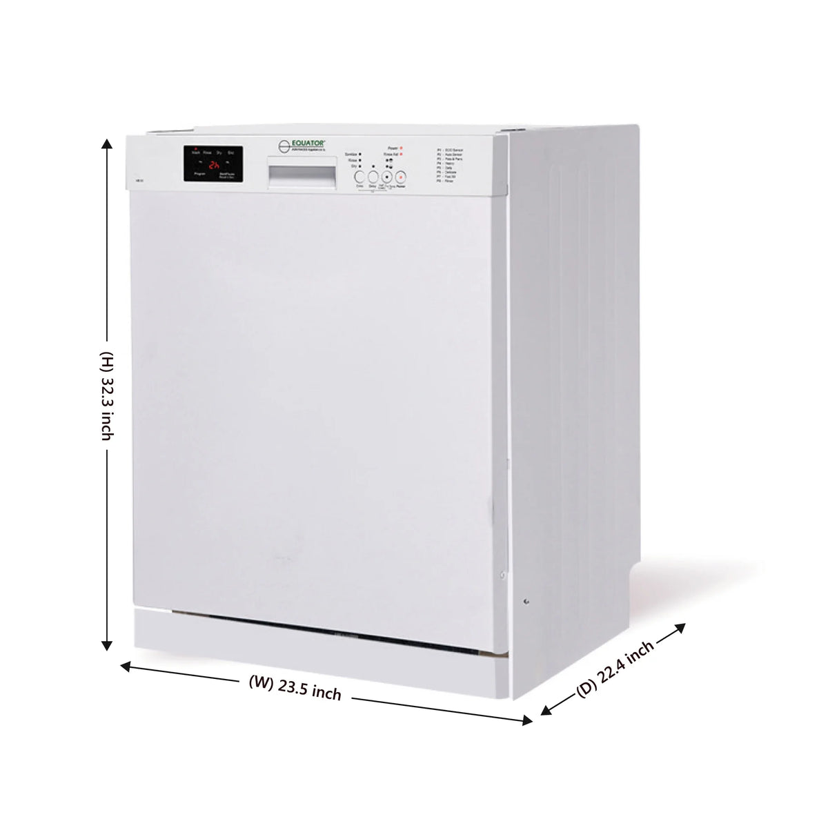 Equator Europe 24" Built in 14 place Dishwasher in Stainless